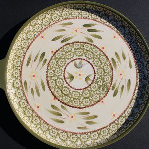 Temp-Tations by Tara 12" Old World Green Round Handled Platter